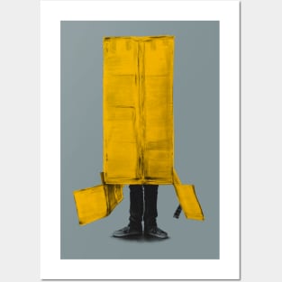 Yellow cardboard box Posters and Art